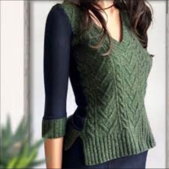 ANTHRO | PILCRO‎ & THE LETTER PRESS BOHO WOOL  BLEND DUALLY CLAD MUSTARD SWEATER - Picture 10 of 13